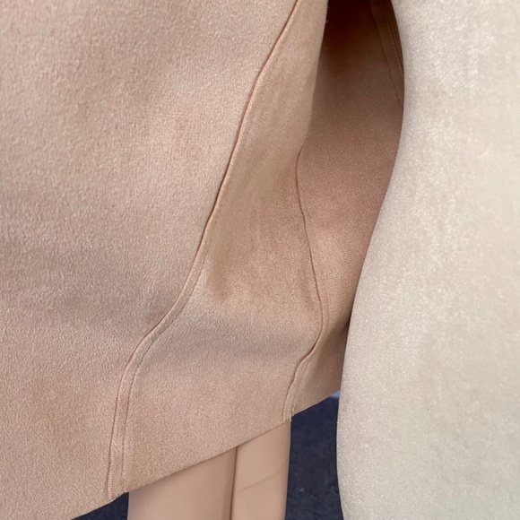 ** SOLD ** Brand New Bagatelle Blush Pink Faux Leather Drape Front Jacket. M - Picture 8 of 10